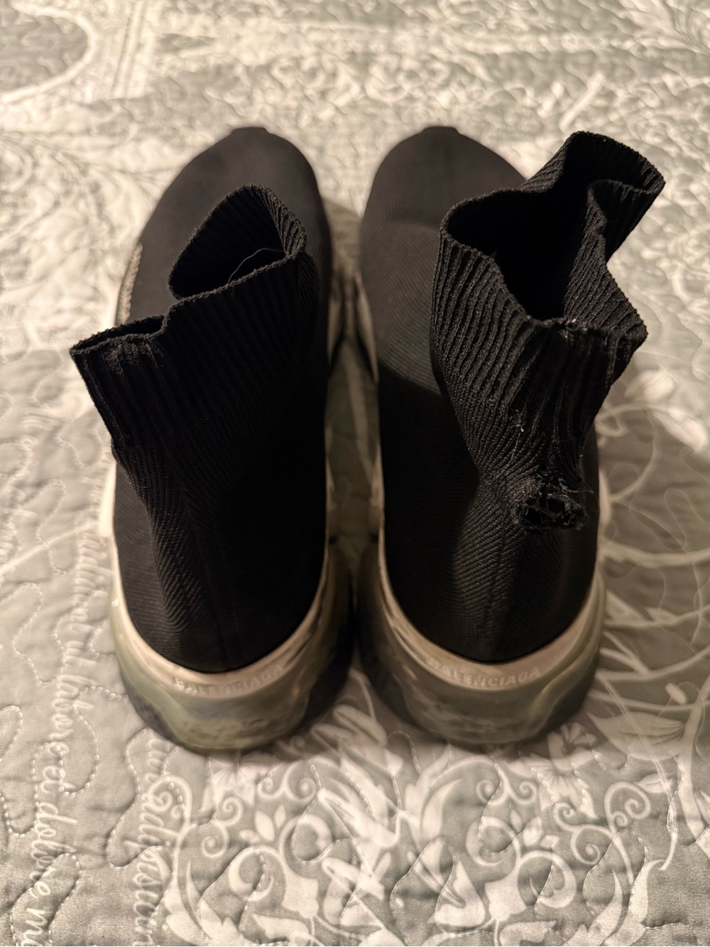Balenciaga Black Sock Knit Speed Trainer Sneakers - Picture 6 of 10